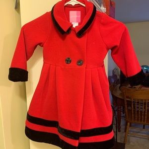 Red Pea Coat 3T